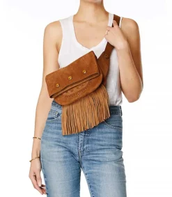 Best Sac Banane Jerry Cuir Velours Tabac Femme Sacs Ceinture