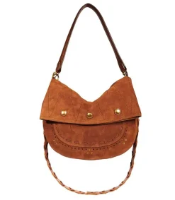 Best Sac Jerry M Cuir Velours Tabac Femme Sacs Bandoulière