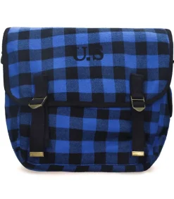 Clearance Grand Toile Ecossais Bleu Femme Sacs Bandoulière