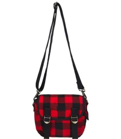 . Petit Toile Ecossais Rouge Femme Sacs Bandoulière