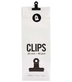 Hot Sachet De 40 Clips Noirs Petite Papeterie