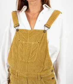 Discount Salopette En Velours Cotele Loonie Ocre De Sienne Femme Combinaisons