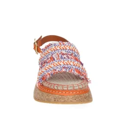 Online Sandales A Plateforme Brides Tressees Orange Femme Sandales & Tongs