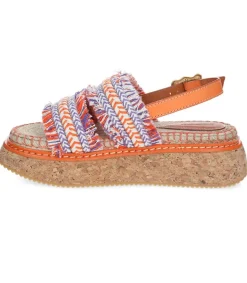 Online Sandales A Plateforme Brides Tressees Orange Femme Sandales & Tongs