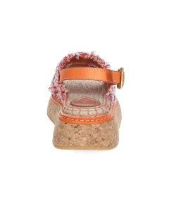 Online Sandales A Plateforme Brides Tressees Orange Femme Sandales & Tongs