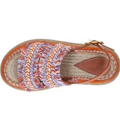 Online Sandales A Plateforme Brides Tressees Orange Femme Sandales & Tongs