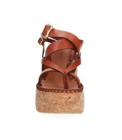 Sandales Compensees A Brides Multiples Femme Sandales & Tongs