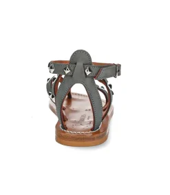 Sandales Epicurepyr Nubuck Gris Femme Sandales & Tongs