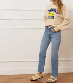 Sandales Shearling Beige/Marron Femme Sandales & Tongs