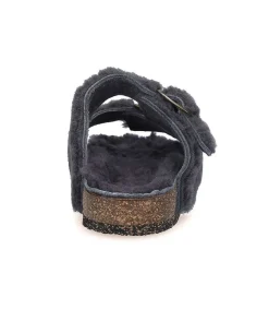 Hot Sandales Shearling Gris/Gris Femme Sandales & Tongs