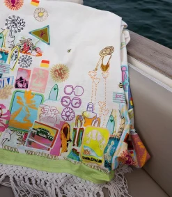 Sale Serviette De Plage Textured Multipatch Femme Accessoires De Plage