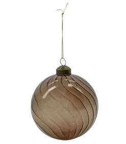 Clearance Set De 4 Boules De Noël Fluted Et Ambre Déco De Noël