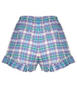 Discount Short A Carreaux Rod Western Bleu Femme Bas