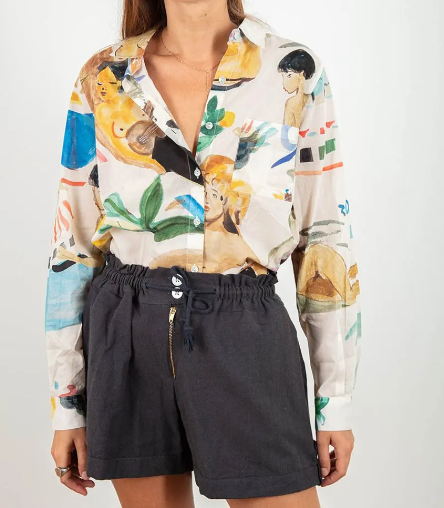 Online Short Havana Bleu Marine Femme Bas