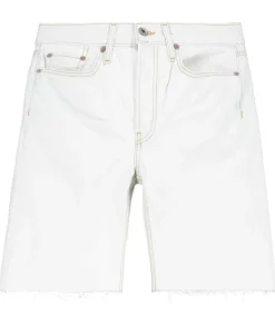 Sale Short Long En Denim Blanc Femme Bas