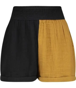 Outlet Short Paperbag Adrian Gaze De Coton Black/Masala Femme Bas