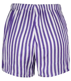 Sale Short Shaning Rayures Violettes Femme Bas
