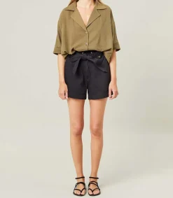 Online Short Trench Coat Noir Femme Bas