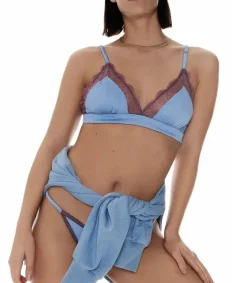 Best Soutien-Gorge Love Lace Blue Purple Femme Lingerie