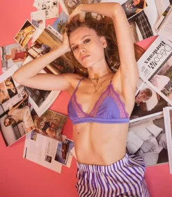 Online Soutien-Gorge Love Lace Purple Femme Lingerie