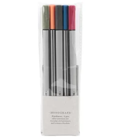 New Stylos Feutres Fins 5 Couleurs Petite Papeterie