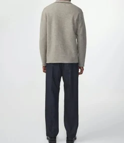 Surchemise Homme En Laine Jonas Khaki Beige Homme Chemises