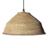 New Suspension En Jute Beige Boheme Lisere Bleu, Rose Et Vert Mobilier