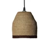 New Suspension En Jute Beige Boheme Pm Lisere Marron Mobilier