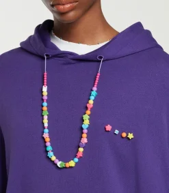Clearance Sweat A Capuche Avec Collier De Perles Violet Femme Mailles & Sweats