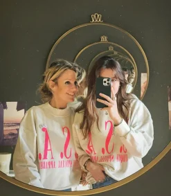 Clearance Sweat-Shirt Porter Usa Natural Femme Mailles & Sweats