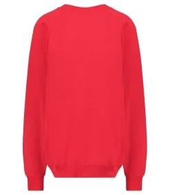 Discount Sweat-Shirt Vintage Brode Jane De Boy Rouge Femme Mailles & Sweats