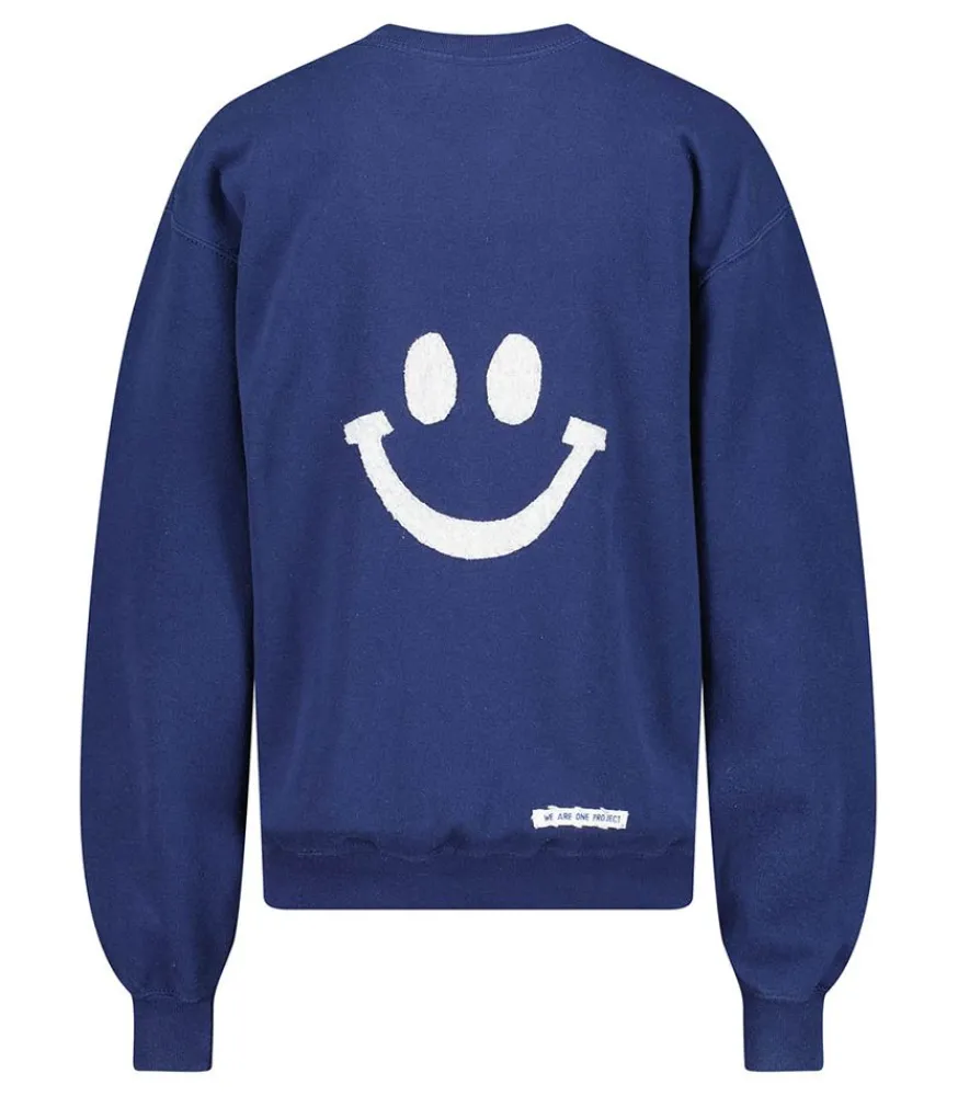 Best Sweat-Shirt Vintage Smile Joy X Jane De Boy Bleu Femme Mailles & Sweats