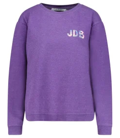 Clearance Sweat-Shirt Vintage Smile Joy X Jane De Boy Violet Fonce Femme Mailles & Sweats