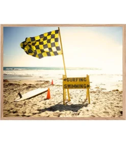 Tableau Avec Cadre "Surf And Swim" 60X80Cm Affiches & Tableaux