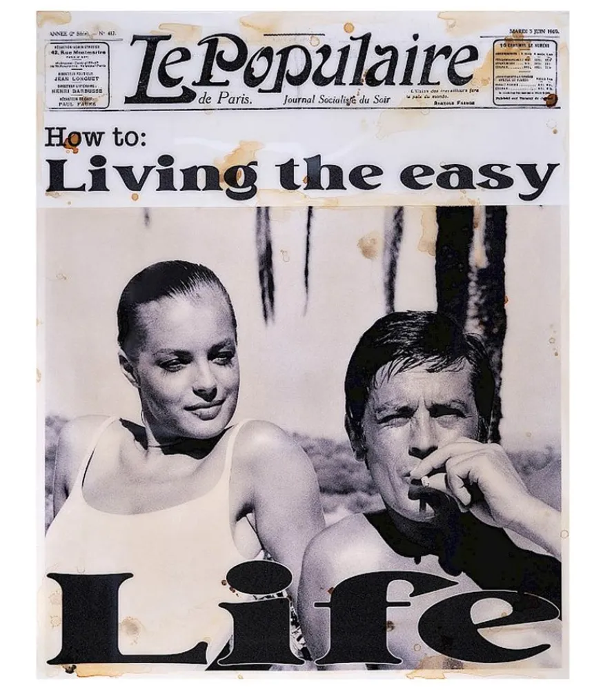 Tableau "Living The Easy" 60 X 50 Cm Affiches & Tableaux