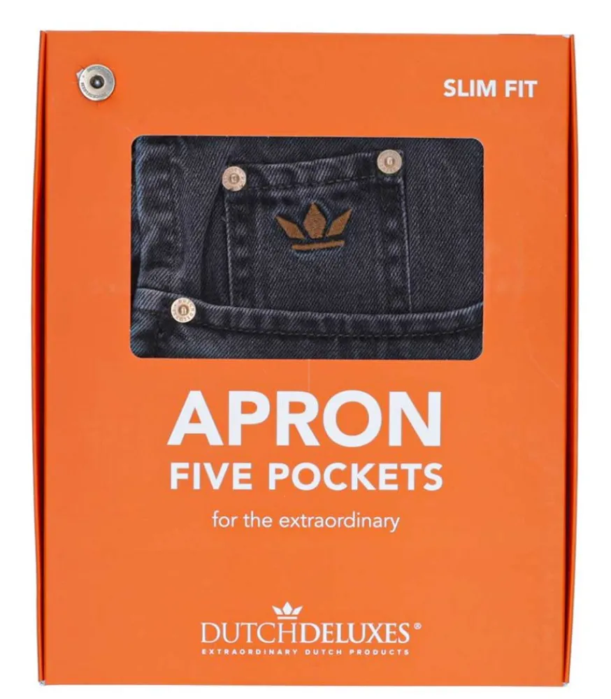 Online Tablier 5 Poches Coton Denim Gris Linge De Cuisine