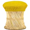 Clearance Tabouret Cordou Velours Cotele Jaune Mobilier