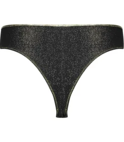 Sale Tanga Ines Noir Lurex Femme Lingerie