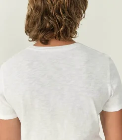 Tee-Shirt A Manches Courtes Et Col Rond Homme Bysapick Blanc Homme Tee-Shirts