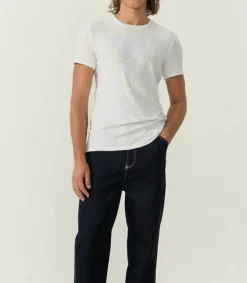 Tee-Shirt A Manches Courtes Et Col Rond Homme Bysapick Blanc Homme Tee-Shirts