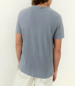 Hot Tee-Shirt A Manches Courtes Homme Devon Bleu Gris Vintage Homme Tee-Shirts