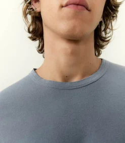 Hot Tee-Shirt A Manches Courtes Homme Devon Bleu Gris Vintage Homme Tee-Shirts