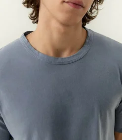 Hot Tee-Shirt A Manches Courtes Homme Devon Bleu Gris Vintage Homme Tee-Shirts