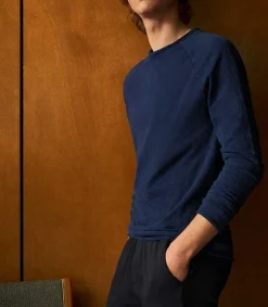 Hot Tee-Shirt A Manches Longues Homme Sonoma Navy Vintage Homme Tee-Shirts