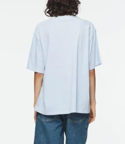 Tee-Shirt A Rayures Ny Big T Bleu Et Blanc Femme Hauts