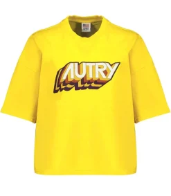 Online Tee-Shirt Aerobic Jaune Femme Hauts