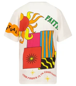 Clearance Tee-Shirt Cosmic White Femme Hauts