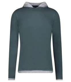 New Tee-Shirt Homme Capuche Manches Longues Crepuscule Coton Homme Tee-Shirts