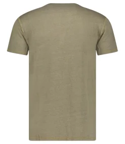 New Tee-Shirt Homme Tunisien En Lin Manches Courtes Militaire Homme Tee-Shirts