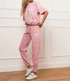 Tee-Shirt Logo Rose Marble Camo Femme Hauts